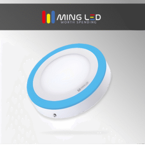 LED Dual Color Round Panel Light – Cool + Blue