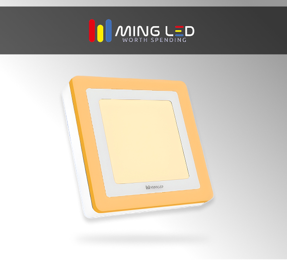 LED Dual Color Square Panel Light – Warm + Warm